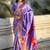 Lavender floral zari kanjeevaram saree