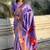 Lavender floral zari kanjeevaram saree