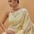 Yellow chikankari embroidered  georgette saree