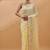 Yellow chikankari embroidered  georgette saree