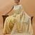 Yellow chikankari embroidered  georgette saree