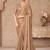 Gold embellished embroidered  georgette heavy work saree