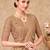 Gold embellished embroidered  georgette heavy work saree