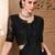 Black embellished sequinned  georgette heavy work saree