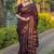 Maroon woven design zari silk blend kanjeevaram saree