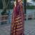 Maroon woven design zari silk blend kanjeevaram saree
