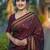 Maroon woven design zari silk blend kanjeevaram saree