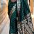 Green ethnic motifs zari silk blend handloom banarasi saree