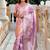 Pink ethnic motifs zari silk blend designer banarasi saree