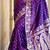 Purple ethnic motifs zari silk blend banarasi saree