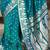 Teal paisley zari silk blend handloom banarasi saree