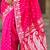 Pink paisley zari silk blend handloom banarasi saree