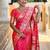 Pink woven design zari silk blend handloom banarasi saree