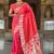 Pink woven design zari silk blend handloom banarasi saree
