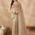 Gold beads and stones organza saree