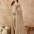 Gold beads and stones organza saree