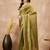 Green gotta patti organza saree