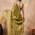 Green gotta patti organza saree