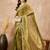 Green gotta patti organza saree