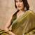 Green gotta patti organza saree