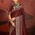 Maroon ethnic motifs digital print banarasi saree