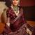 Maroon ethnic motifs digital print banarasi saree