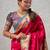 Pink woven design zari silk blend paithani saree