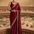 Maroon embellished embroidered satin heavy work saree