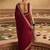 Maroon embellished embroidered satin heavy work saree