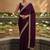 Purple embellished zari satin designer saree