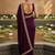 Purple embellished zari satin designer saree
