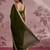 Olive embellished zari satin designer saree
