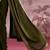 Olive embellished zari satin designer saree