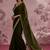 Olive embellished zari satin designer saree