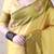 Yellow woven design zari silk blend banarasi saree