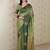 Green woven design zari silk blend banarasi saree