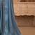 Blue embellished sequinned  georgette heavy work saree