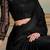 Black embellished sequinned poly chiffon heavy work saree