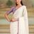 Off white embellished embroidered  georgette saree
