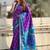 Violet woven design zari kanjeevaram saree