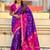 Purple purple pink woven design zari patola saree