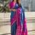 Blue woven design zari patola saree