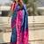 Blue woven design zari patola saree