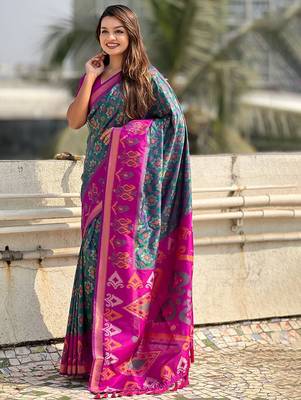 Olive woven design zari kanjeevaram saree 2