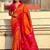 Orange woven design zari kanjeevaram saree