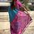 Blue woven design zari patola saree