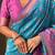 Blue woven design zari patola saree