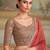 Rust embellished zari  georgette heavy work saree
