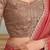 Rust embellished zari  georgette heavy work saree