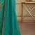 Teal woven design embroidered  georgette designer saree